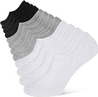 YOJOOM Sneaker Socks Men's 39-42 43-46, Socks with Non-Slip Silicone Running Socks Short Socks Men's Invisible