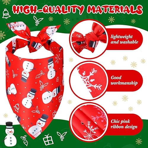 Miniatura 5 de Xuniea 14 bandanas de Navidad para perro, bandana para mascotas, bufanda para perros pequeños, medianos y grandes, accesorios para disfraz de fiesta
