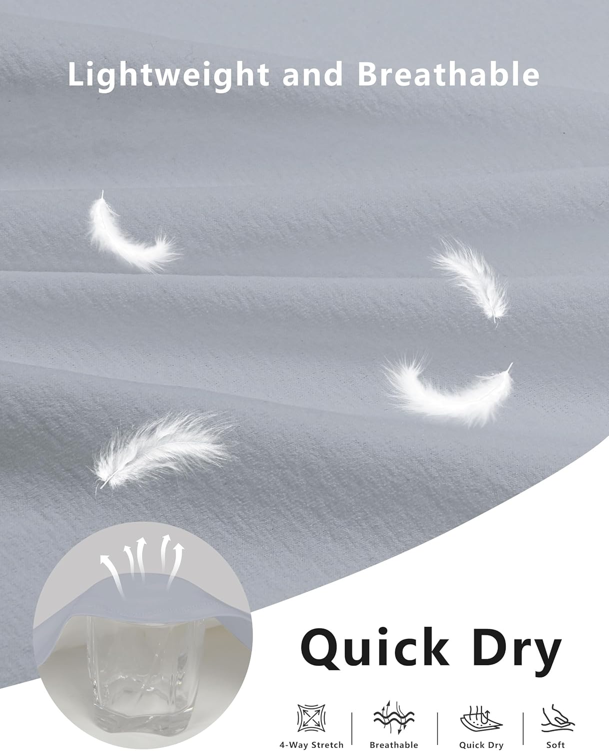 BMJL Womens Long Sleeve Workout Tops UPF 50+ Sun Protection Shirt Hiking Athletic Gym Clothing(M,Grey) - Image 3