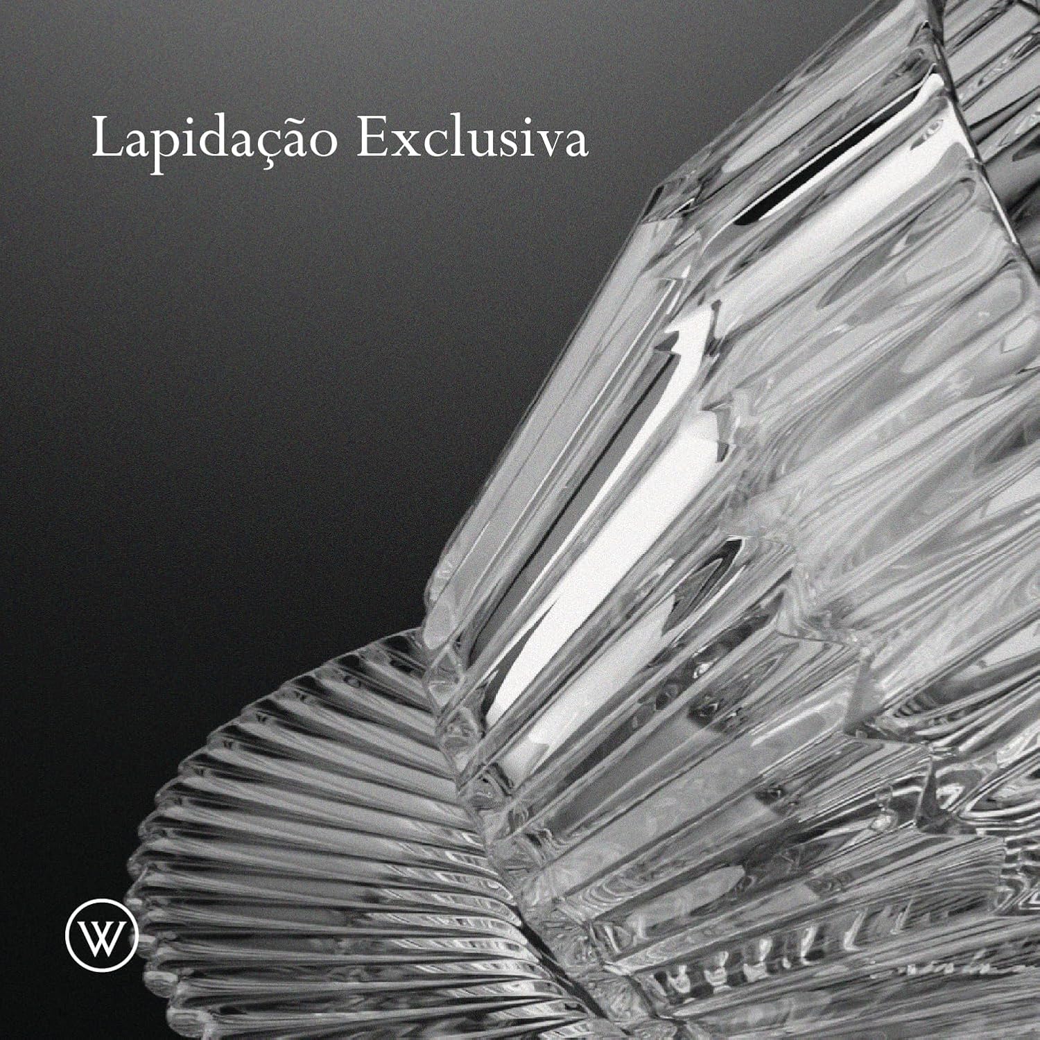WOLFF - Açucareiro de Cristal Imperatriz 8cm x 8cm x 11cm