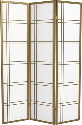 Miniatura 18 de Red Lantern Divisor de habitación con 5 paneles de doble cruz Shoji de 6 pies de alto Marfil,Oro,Gris,https://www.amazon.com/dp/undefined