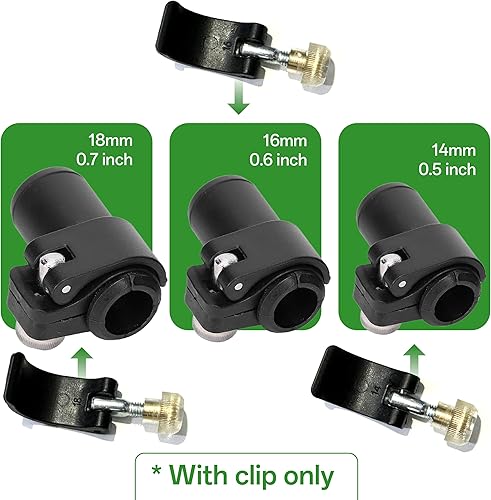 Miniatura 2 de Abrazadera de poste ultraligera con tornillos de tuerca y herramienta de instalación para bastones de trekking, paquete de 6 cierres externos para