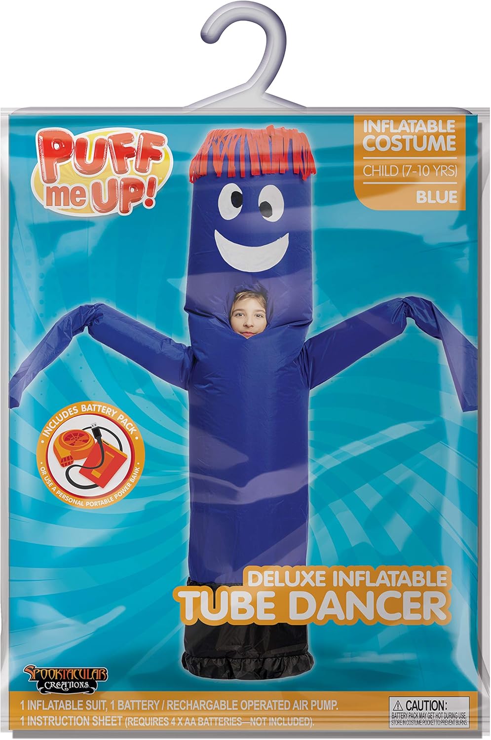 Spooktacular Creations Kids Tube Man Inflatable Costumes Tube Man Wavy Arm Guy Costumes for Halloween Parties - Image 7