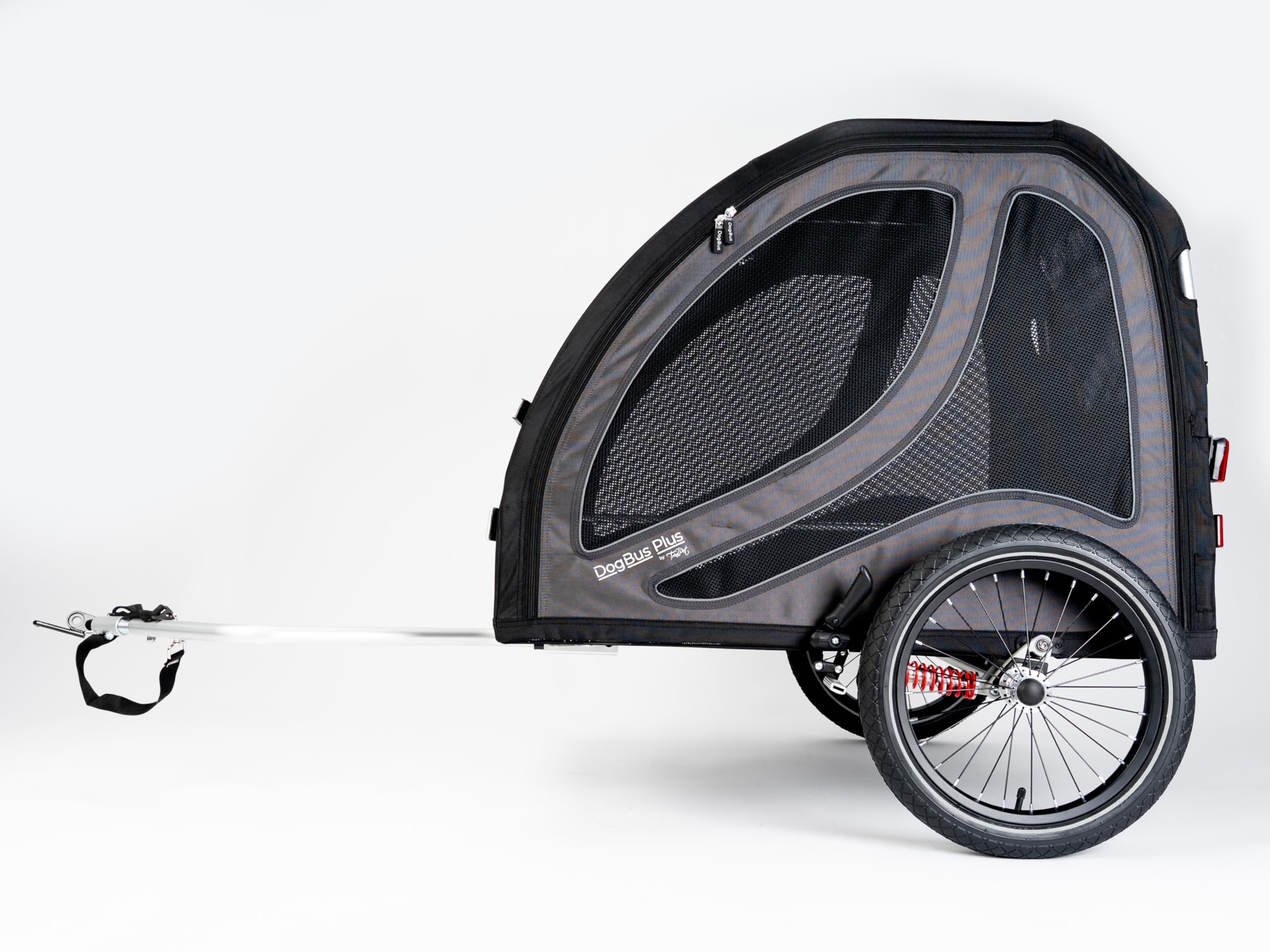 TrendPet DogBus Plus L - Gefederter Aluminium Fahrradanhänger für Hunde, Hundanhänger für große Hunde