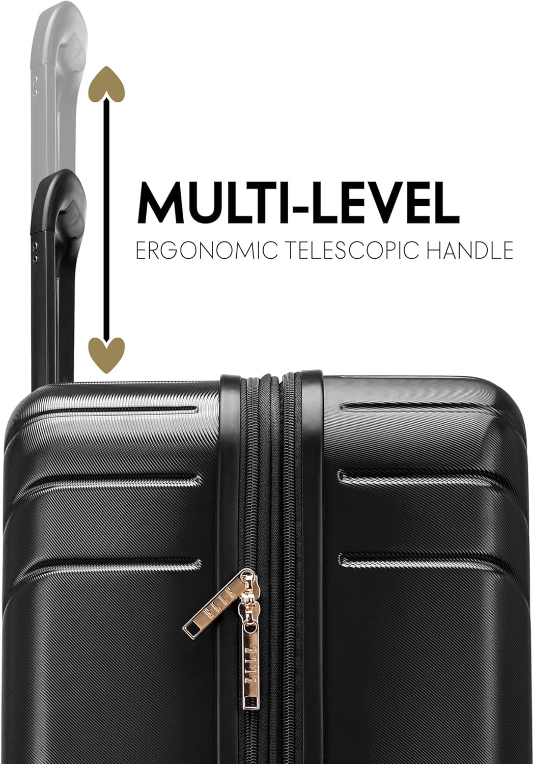 ELLE Louvre 2 Piece Expandable Polycarbonate Spinner Luggage Set