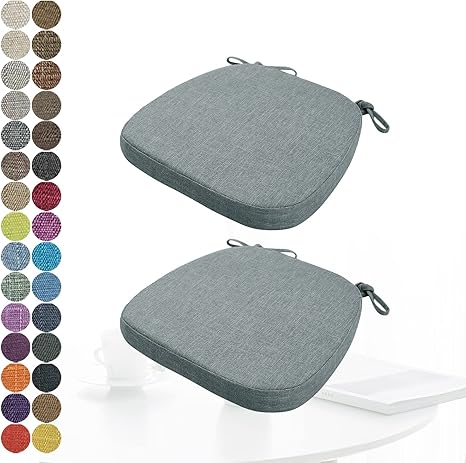 Cuscini Per Sedie 40x40 Cm Con Laccetti - Antiscivolo, Per Interni Ed Esterni, Confezione Da 2/4/6/8 Pezzi - Foto 2