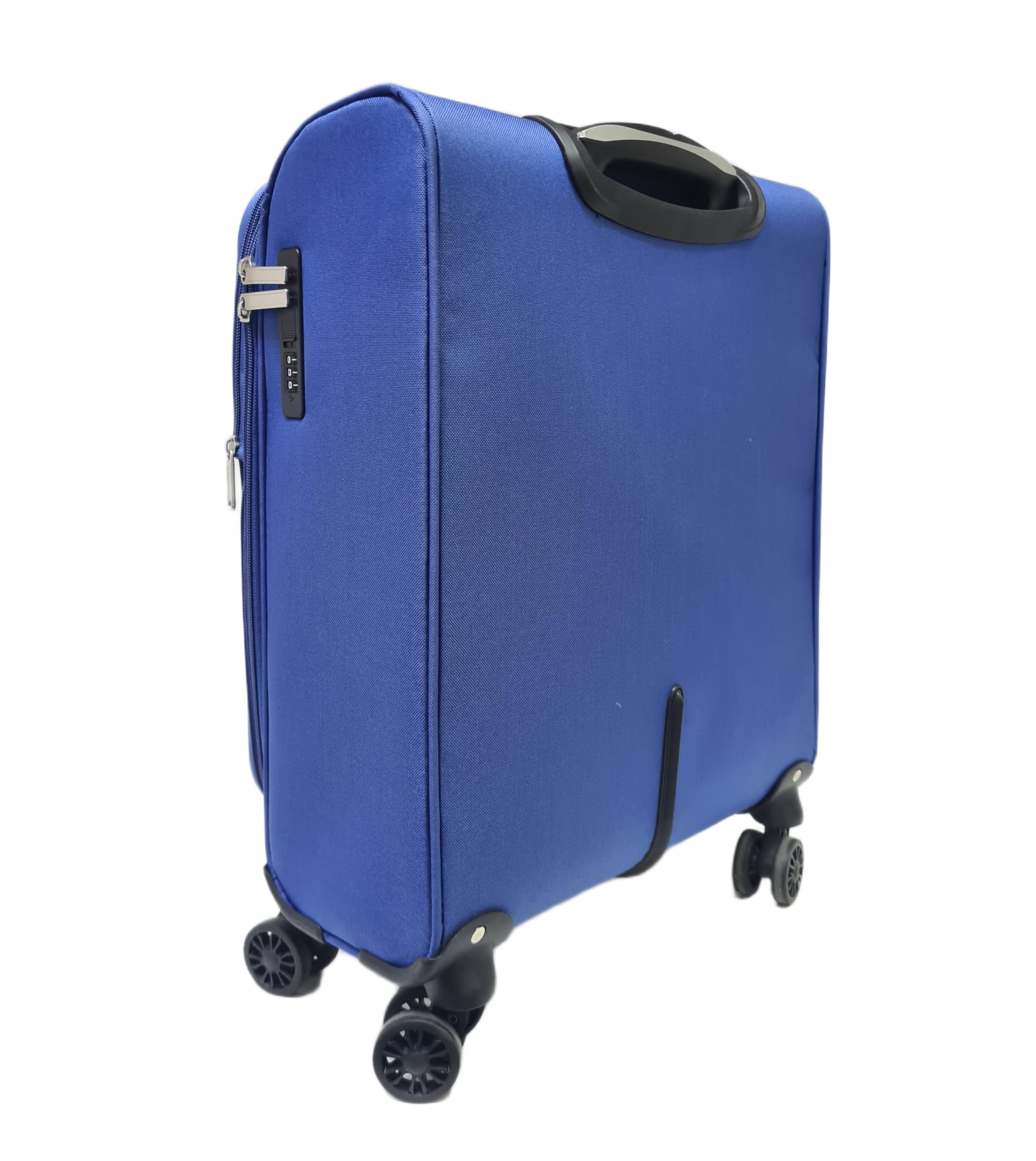 COVERI COLLECTION Trolley Morbido, bagaglio a mano 55x38x20 4 ruote, Chiusura Combinazione,Misure Ideali, Perfette per Ryanair, Air Italy, easyJet, Lufthansa ESPANDIBILE !!! (BLU NAVY)