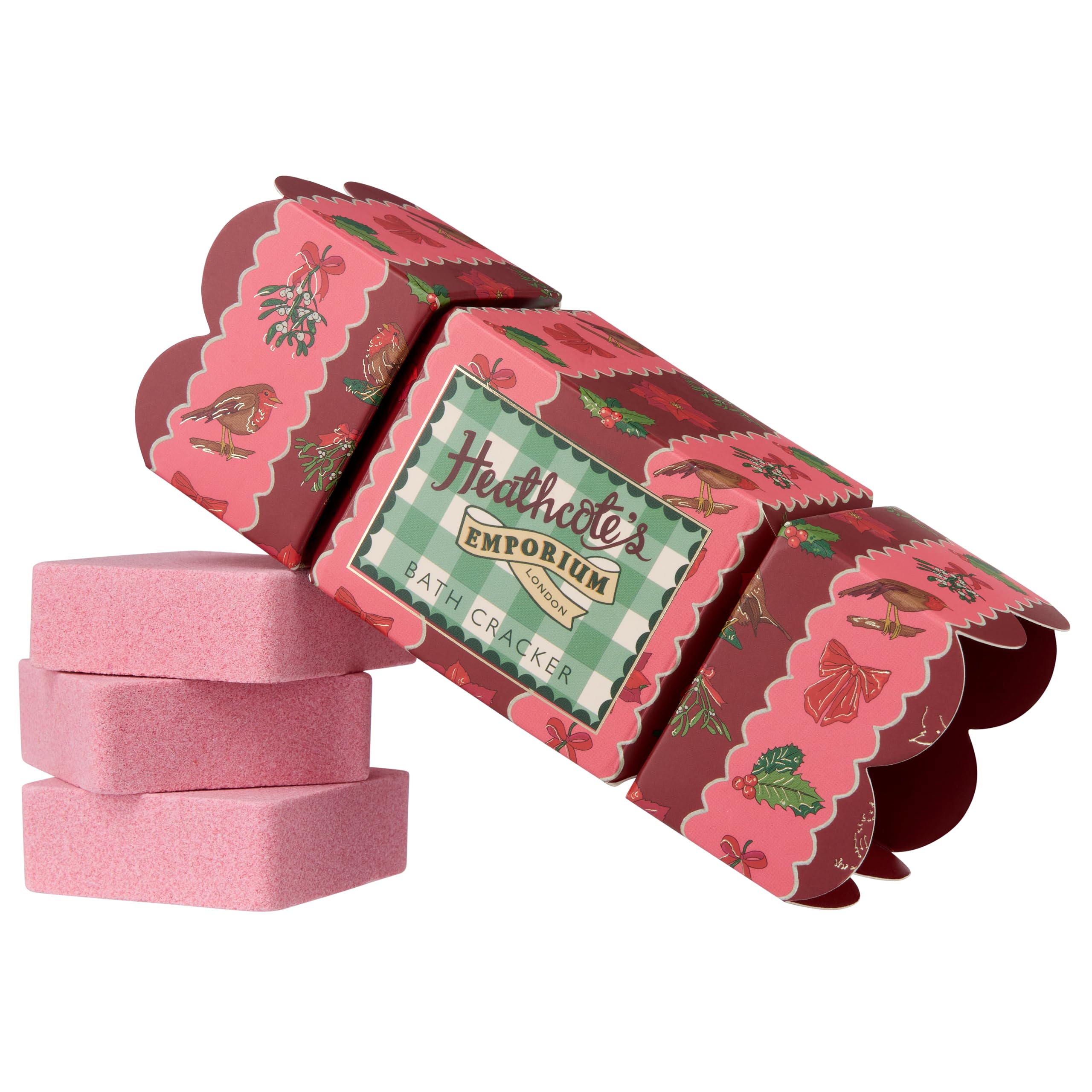 Heathcote & Ivory Bath Fizzers 3X 50g, Bath Cracker, Softening Bath Soak, Festive Fragrance, Lavender, Sandalwood