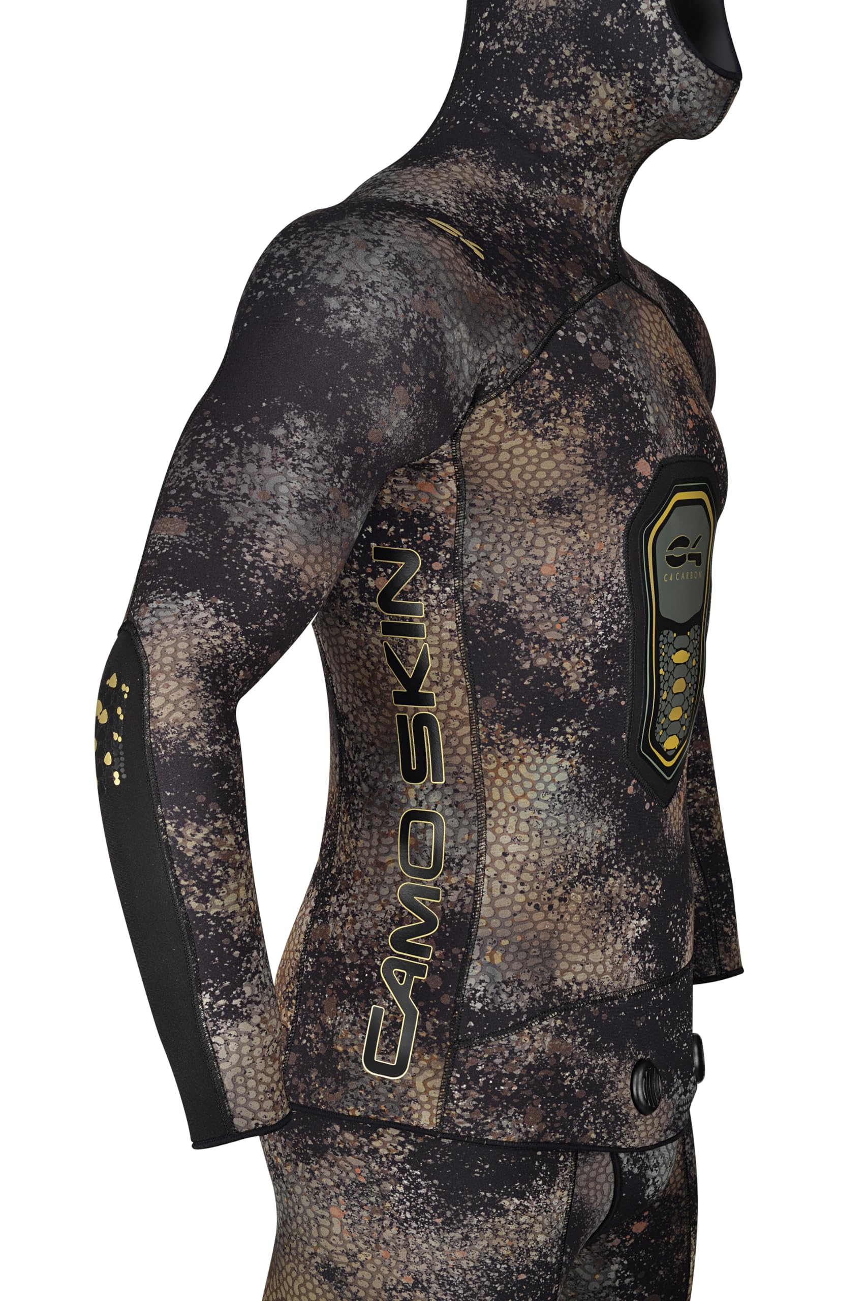 C4 Muta CAMO SKIN - Muta Subacquea Due Pezzi per Pesca Subacquea – Neoprene certificato senza Ftalati e Latex - Giacca e Pantaloni venduti separatamente