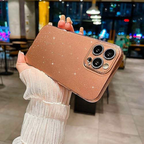 Miniatura 3 de Funda compatible con iPhone 13 Pro de 6.1 pulgadas, bonita funda de silicona brillante de neón con purpurina de lujo, delgada, a prueba de golpes,