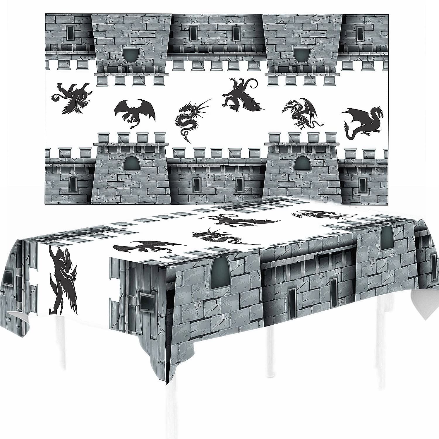 Nappe tissu Oxford thème dragon pour décoration table anniversaire enfant