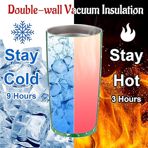 Miniatura 4 de Juego de 12 vasos de Navidad de 20 onzas de acero inoxidable, tazas de viaje divertidas de Navidad con tapa, cepillos para popote para Navidad,
