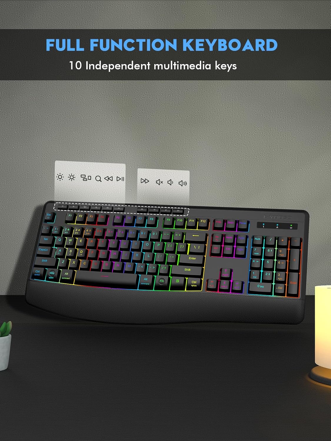 E-YOOSO K-787 keyboard highlighting multimedia keys