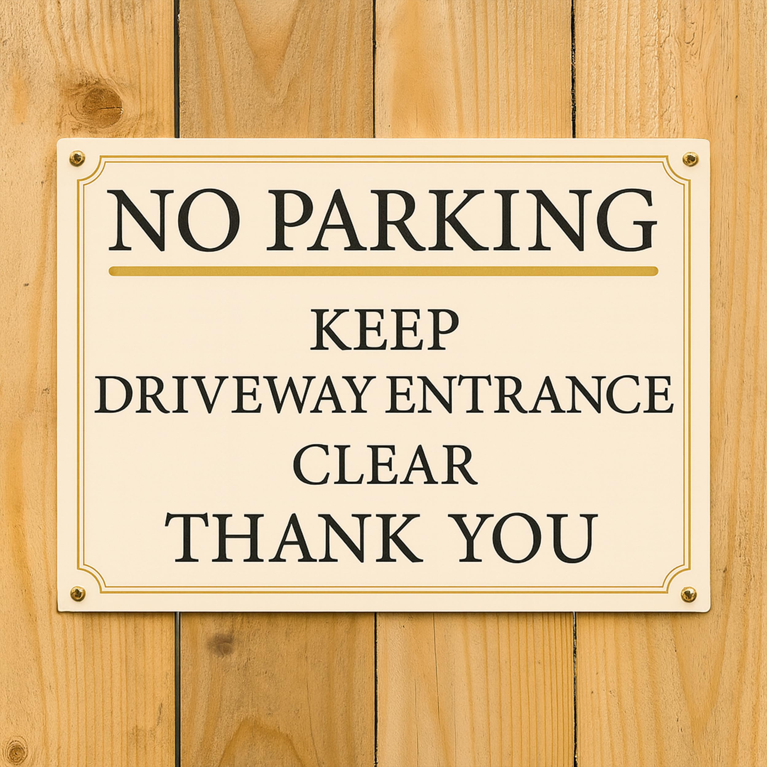 No Parking Sign, Keep Driveway Entrance Clear, Rust-Proof Weatherproof PVC, Outdoor Warning Sign - Image 2