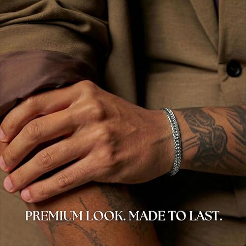 Miniatura 3 de Galis Chain Bracelets For Men - Premium Stainless Steel, Silver, Gold Plated Non Tarnish - Mens Jewelry, Stylish Valentines Gifts For Him