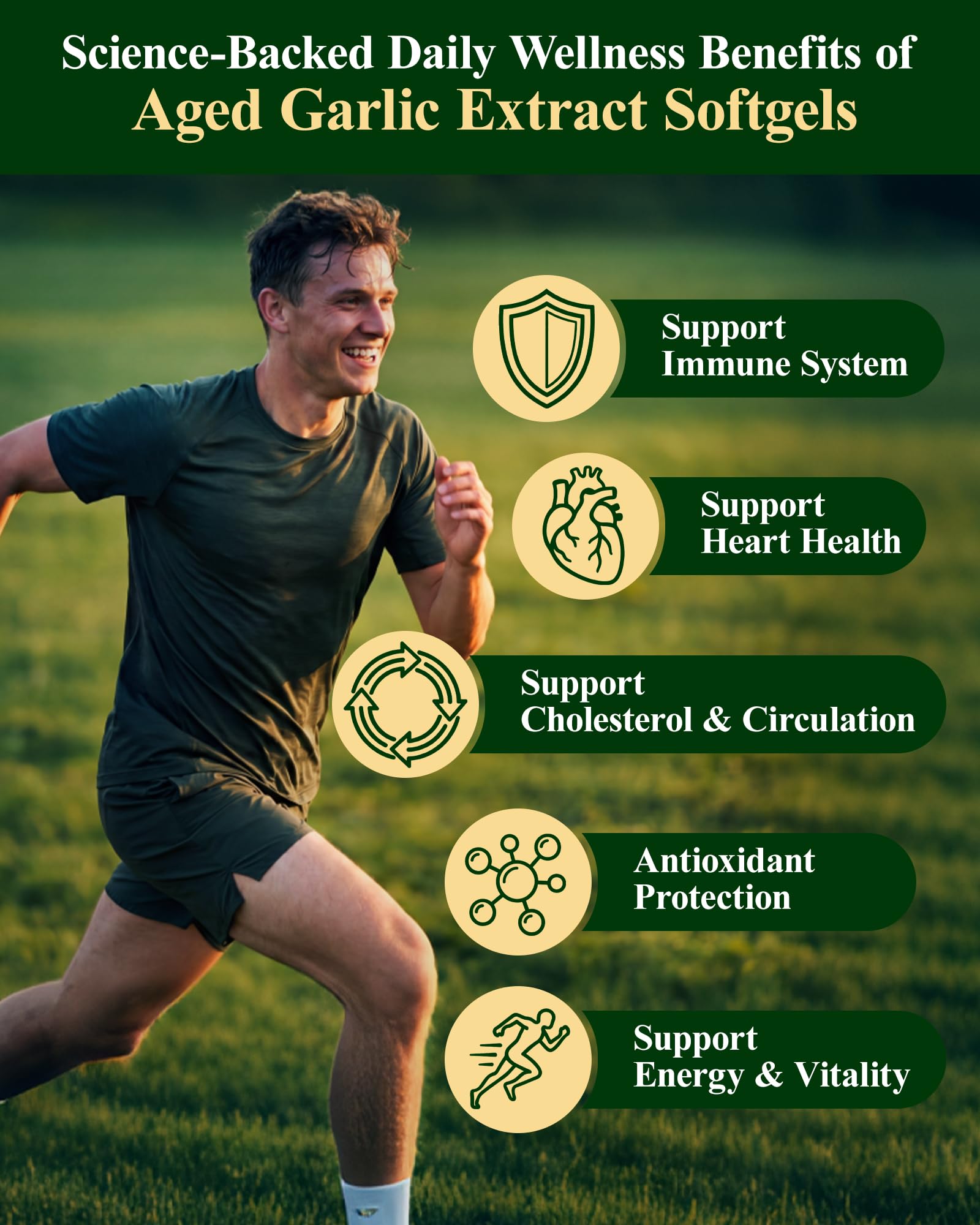 Aged Odorless Garlic, 2 Years Garlic Supplement, 300 Softgels — Amazon image 4