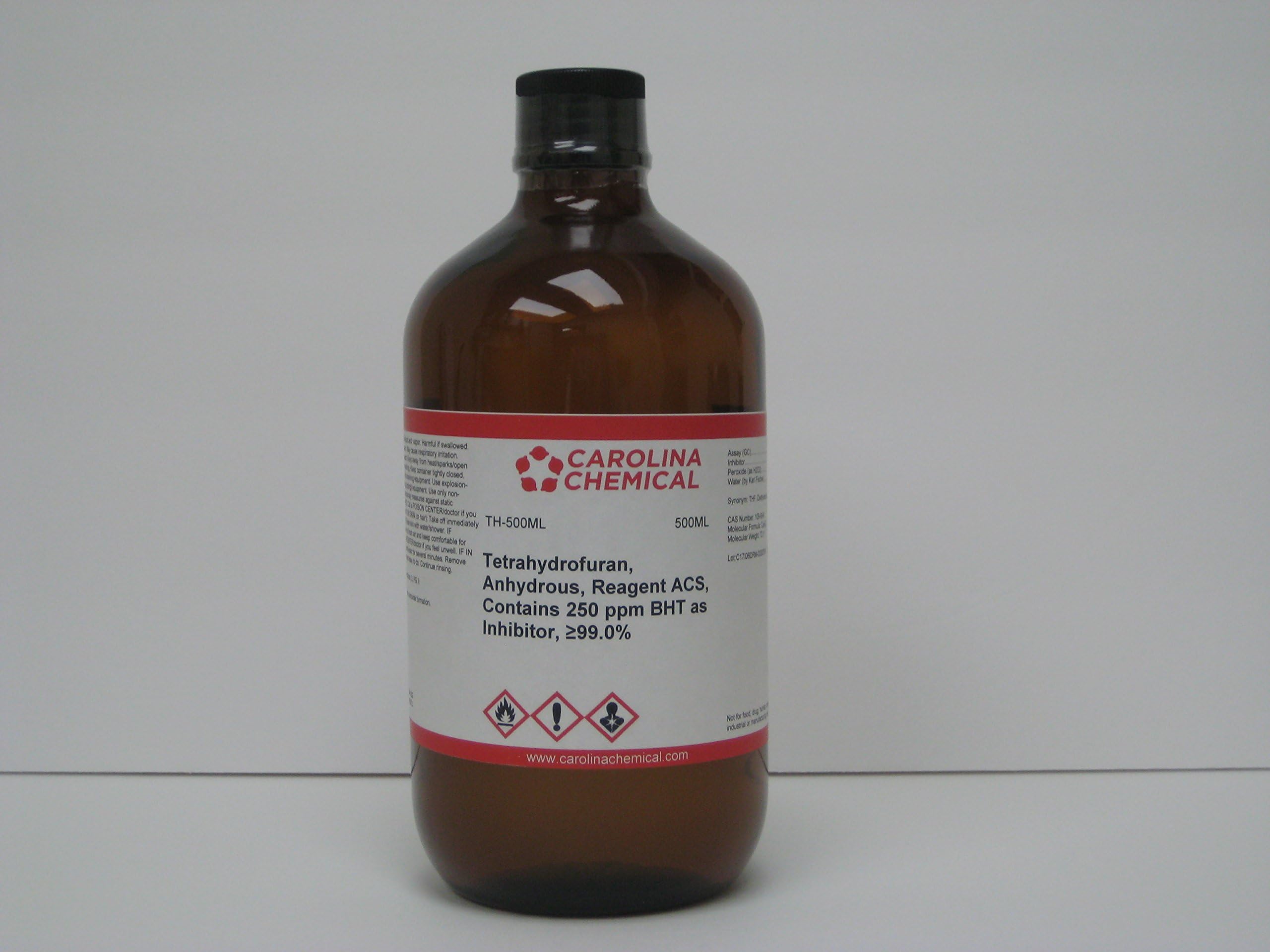 Tetrahydrofuran (THF), Anhydrous, Reagent ACS. ≥99.0%, 500ML