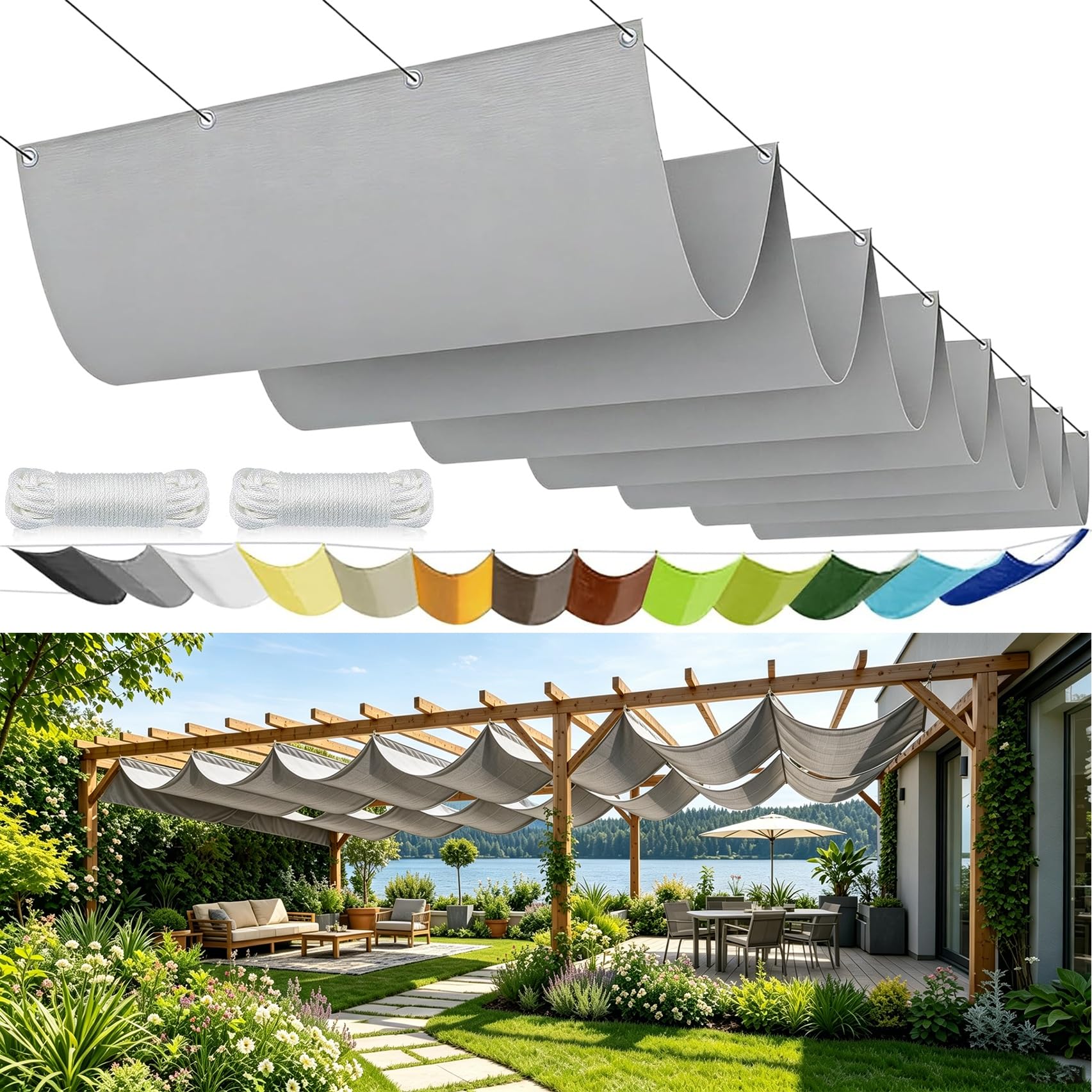 Filet d'ombrage bâche ombrage rectangulaire 430 x 560 protection UV toit jardin