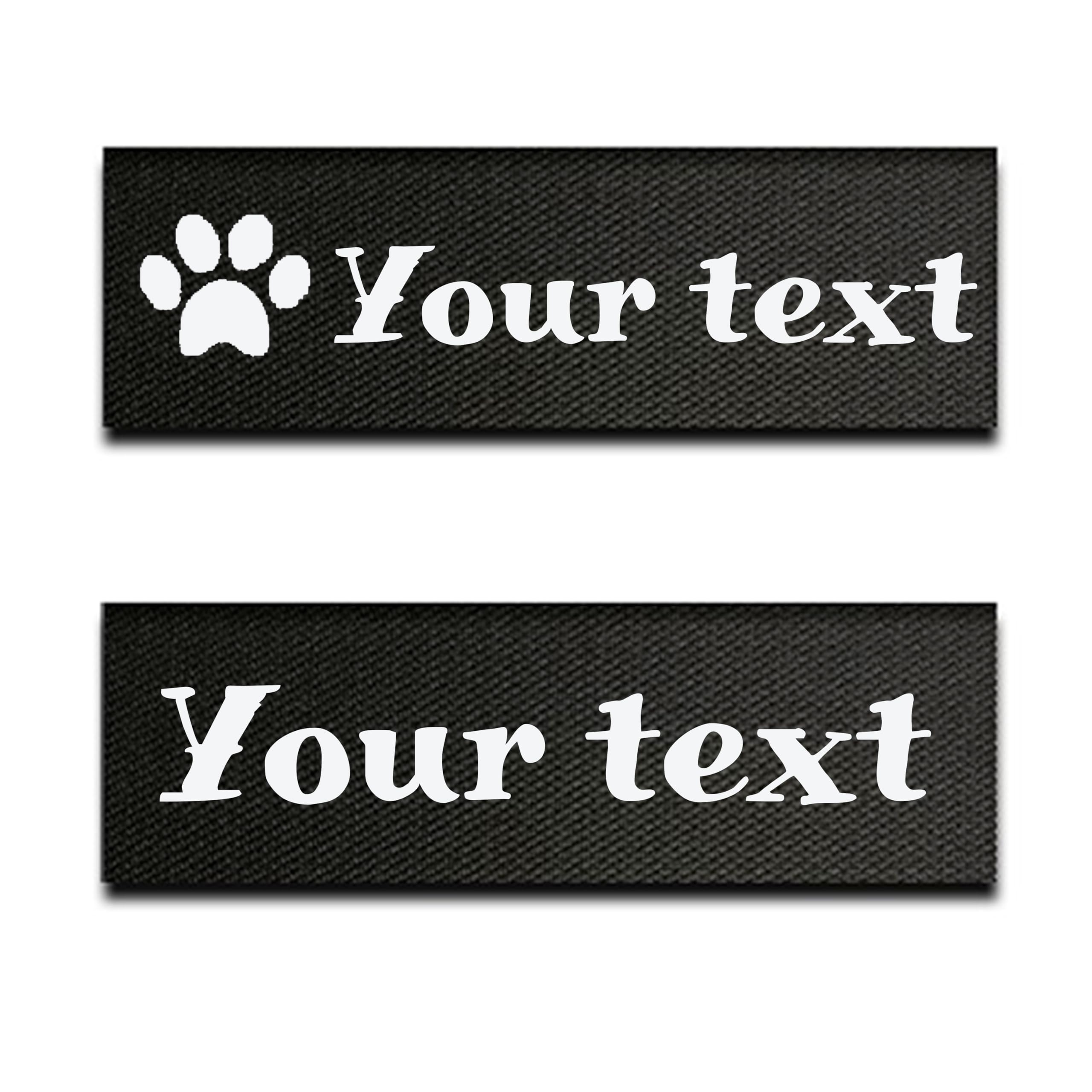 2 Pack Customizable Labels for OneTigris Tactical Harness - 2 Custom Hook and Loop Patches Compatible with OneTigris Harnesses - Choose Your Text, Design, Logo, Color, Size and Font (8x2cm) — image 1