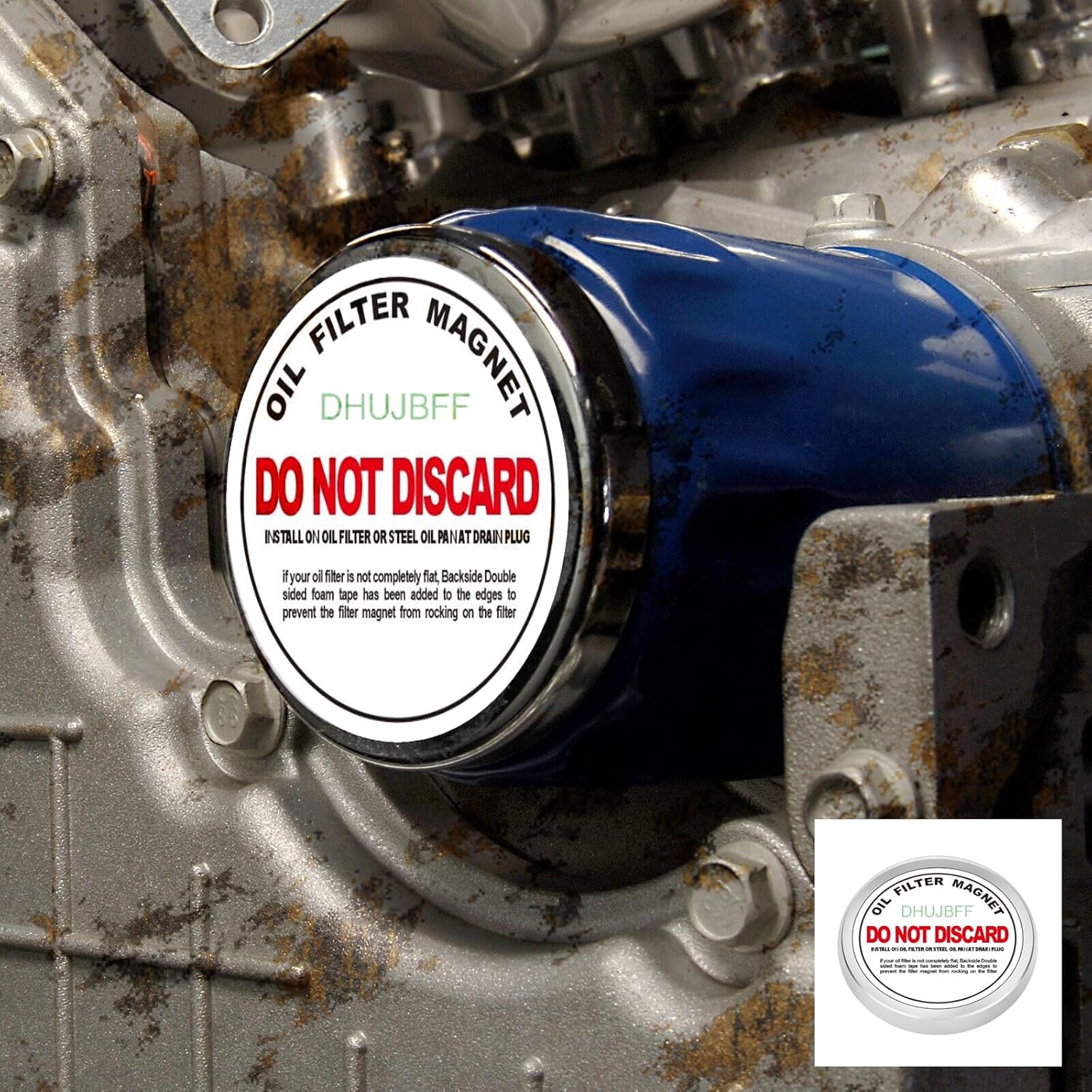 Universal Oil Filter Magnet Protect Our Performance Engine,Magnets Ring Oil Filter,Fit - Most Cars and Trucks 2PCS