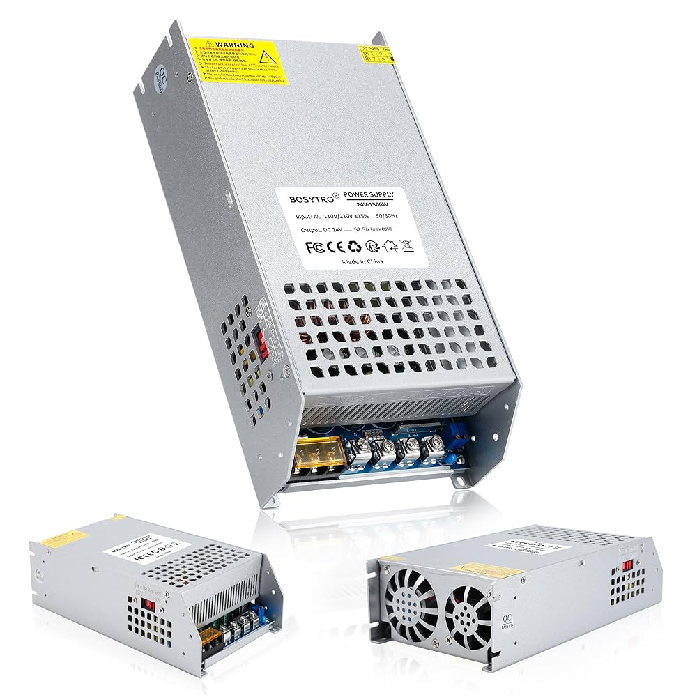 1500W BOSYTRO 24V 電源アダプター【新品・未使用】 Amazon.com: BOSYTRO 24V 62.5A 1500W DC Switching Power