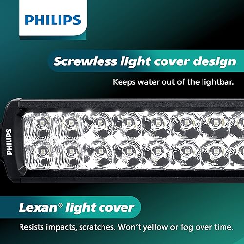 Miniatura 7 de Philips Ultinon Drive - Barra de luz LED de doble fila de 20 pulgadas | Combo de inundación puntual con 19040 lúmenes crudos | Luz de trabajo de
