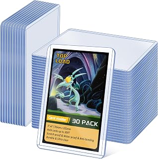 30 Pack Top Loads for Cards 3"x4" Hard Plastic Card Sleeves Baseball Card Protectors Hard Plastic Sports Card Holder for Trading Cards, Baseball Cards, Game Cards