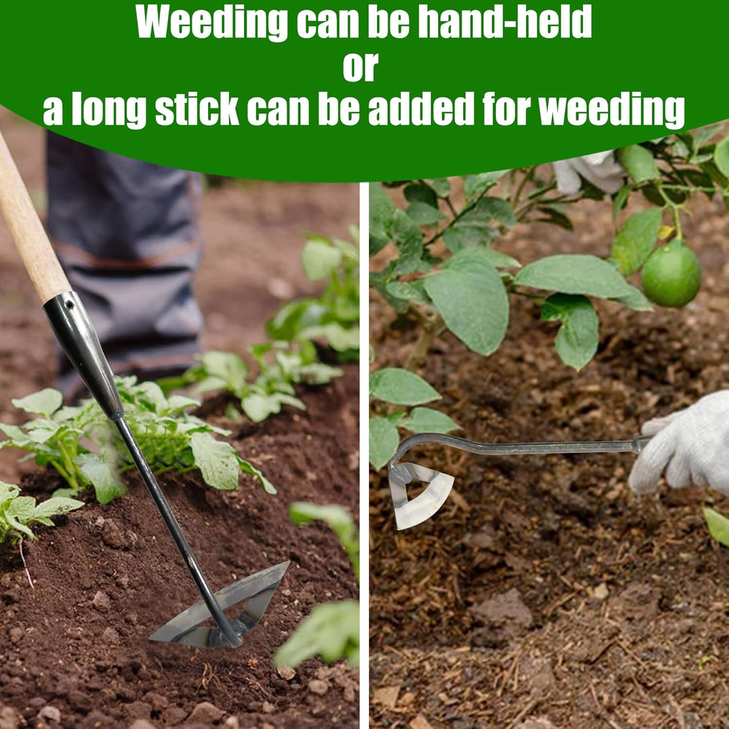 Buy HRADHOL AllSteel Hardened Hollow Hoe,Garden Hoes for Weeding