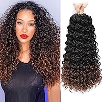 Vista 45 de Gogo Curl Cabello de Ganchillo Rizado de 8 Pulgadas Cabello Corto Rizado de Ganchillo para Mujeres Negras Rizos de Playa Onda de Agua Cabello Rizado