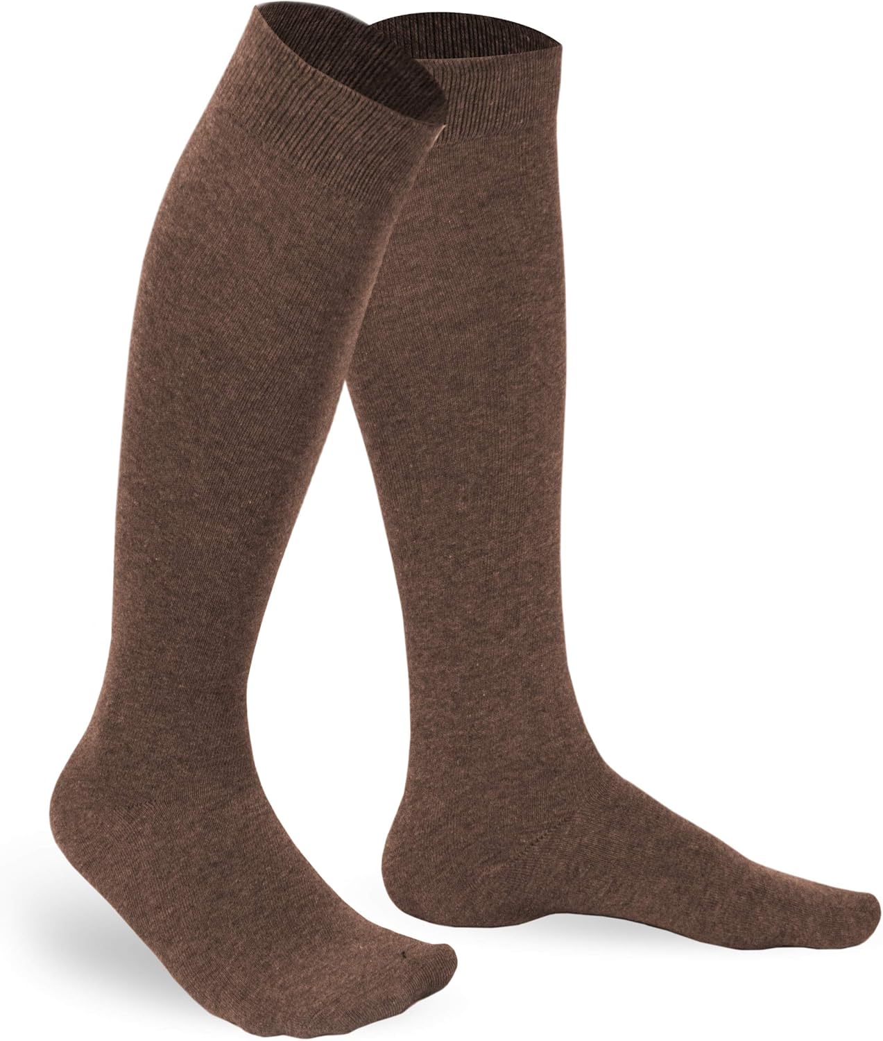 BB BROTHER BROTHER 5 Pairs Over the Calf Dress Socks for Men, Breathable Combed Cotton, Handlinked Toe, US 7-10 - Image 4