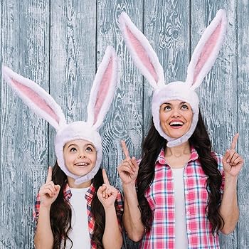 Cappello Da Coniglio Peluche Per Pasqua E Halloween - Regalo Divertente Per Bambini E Adulti - Foto 9