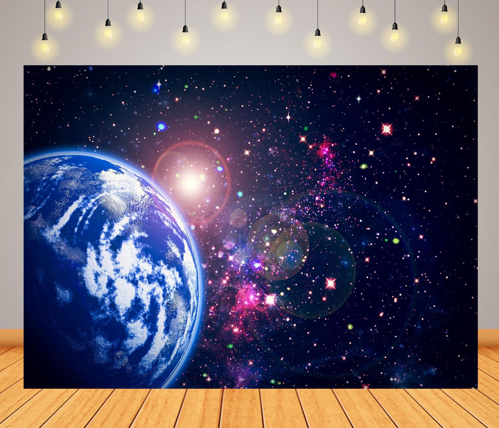 12x8FT (3.6x2.5m) Terra Galassia Spazio Sfondo Fotografico