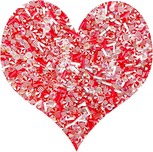 Miniatura 10 de EHOPE Gránulos falsos de Navidad, chispas de caramelo falso, gránulos de arcilla, chispas de polímero, rodajas de arcilla polimérica para arte de