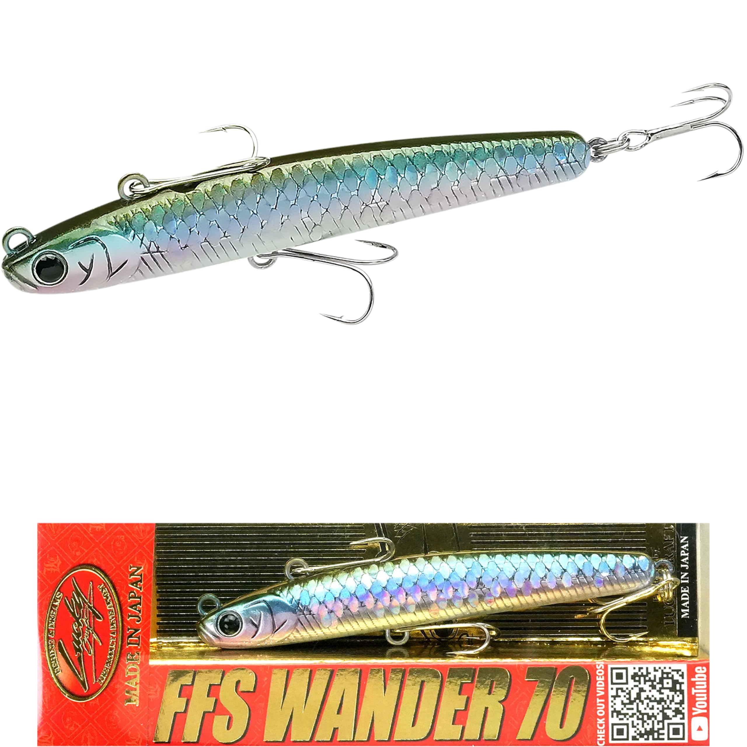 Amazon.com : LUCKY CRAFT FFS Wander 70 MS MJ Herring - Aurora