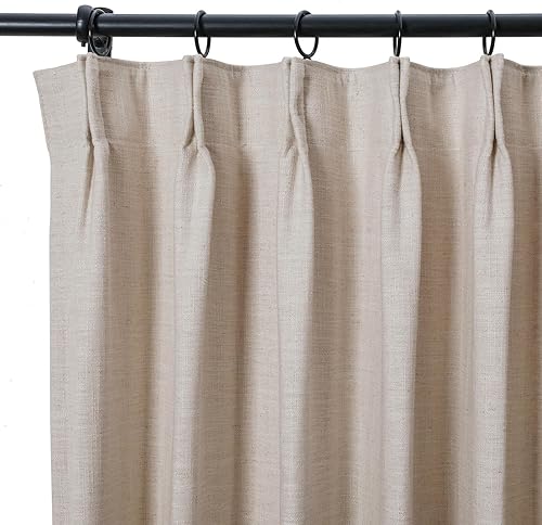 Miniatura 45 de Drapifytex Cortina plisada de lino sintético, cortina para oscurecer la habitación, 56 pulgadas de ancho x 96 pulgadas de largo, cortina de cobre 26