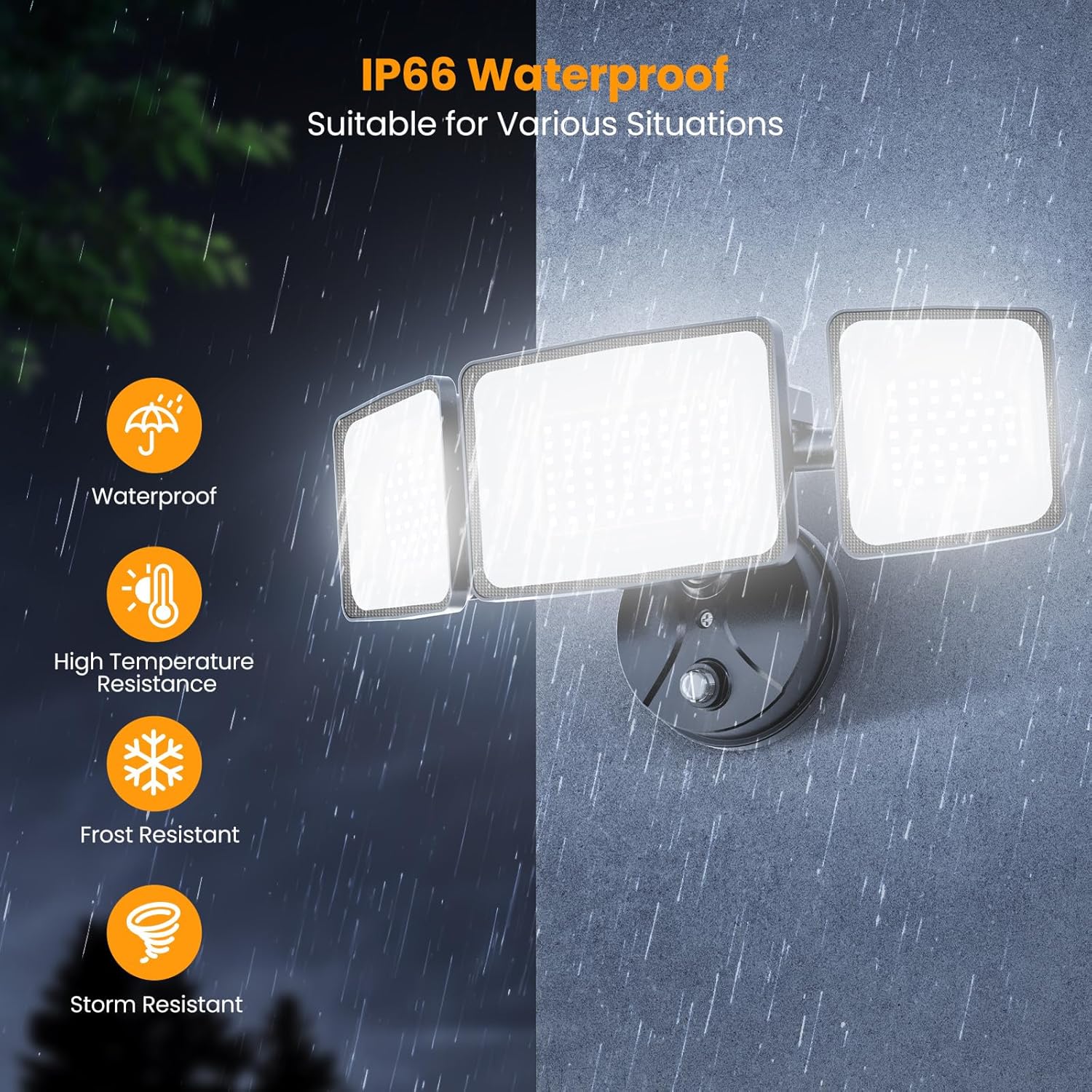 Onforu Dusk to Dawn Flood Lights Outdoor,130W Outdoor Lighting,6500K 13000LM Super Bright Lights,IP65 Waterproof Hardwired LED Security Lights for Garage,Yard,Outside