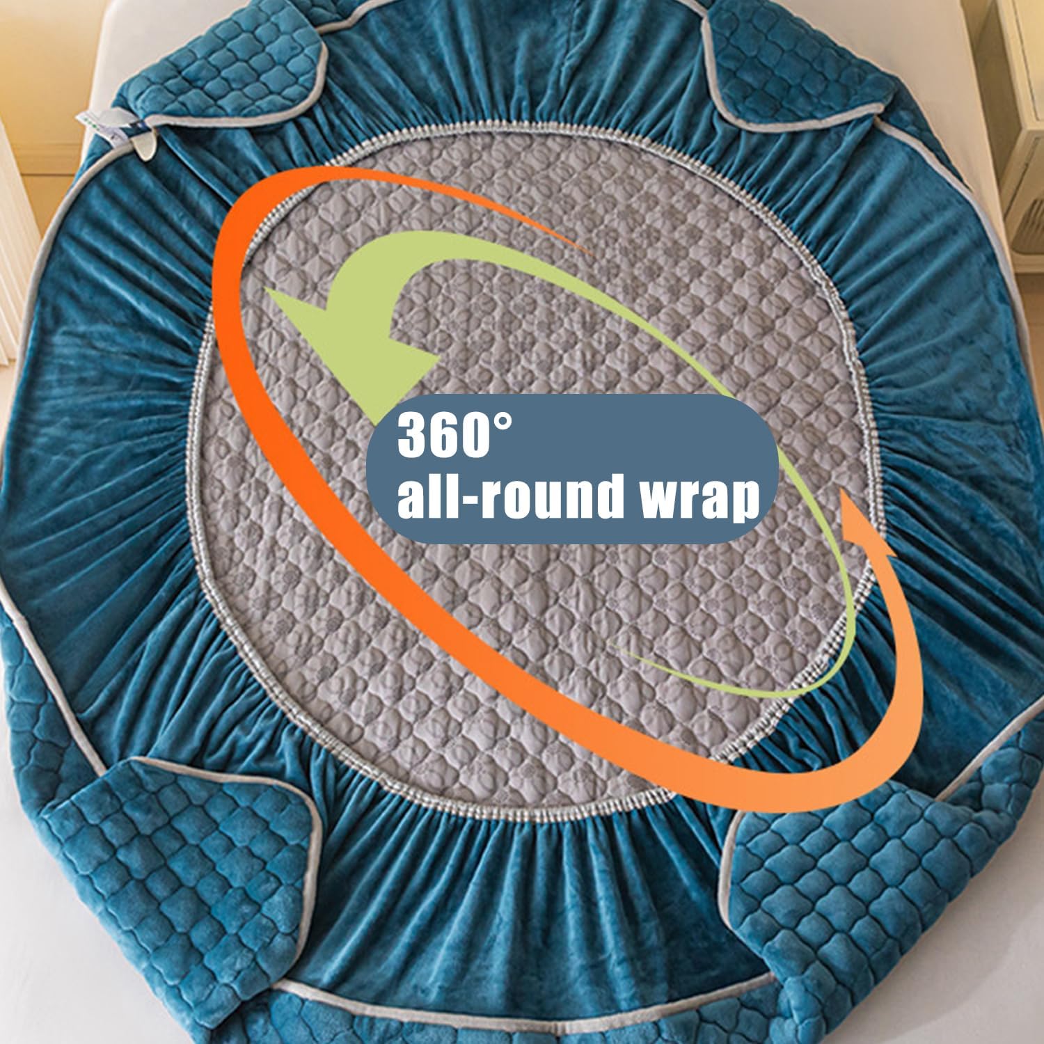 Thicken Fitted Sheet Milk Velvet Mattress Protector Warm Soft Mattress Cover 12In Deep Pocket Mattress Pad Cover Skin Friendly Mattress Topper Washable for Dormitory,Dark Blue,120x200cm(Full)