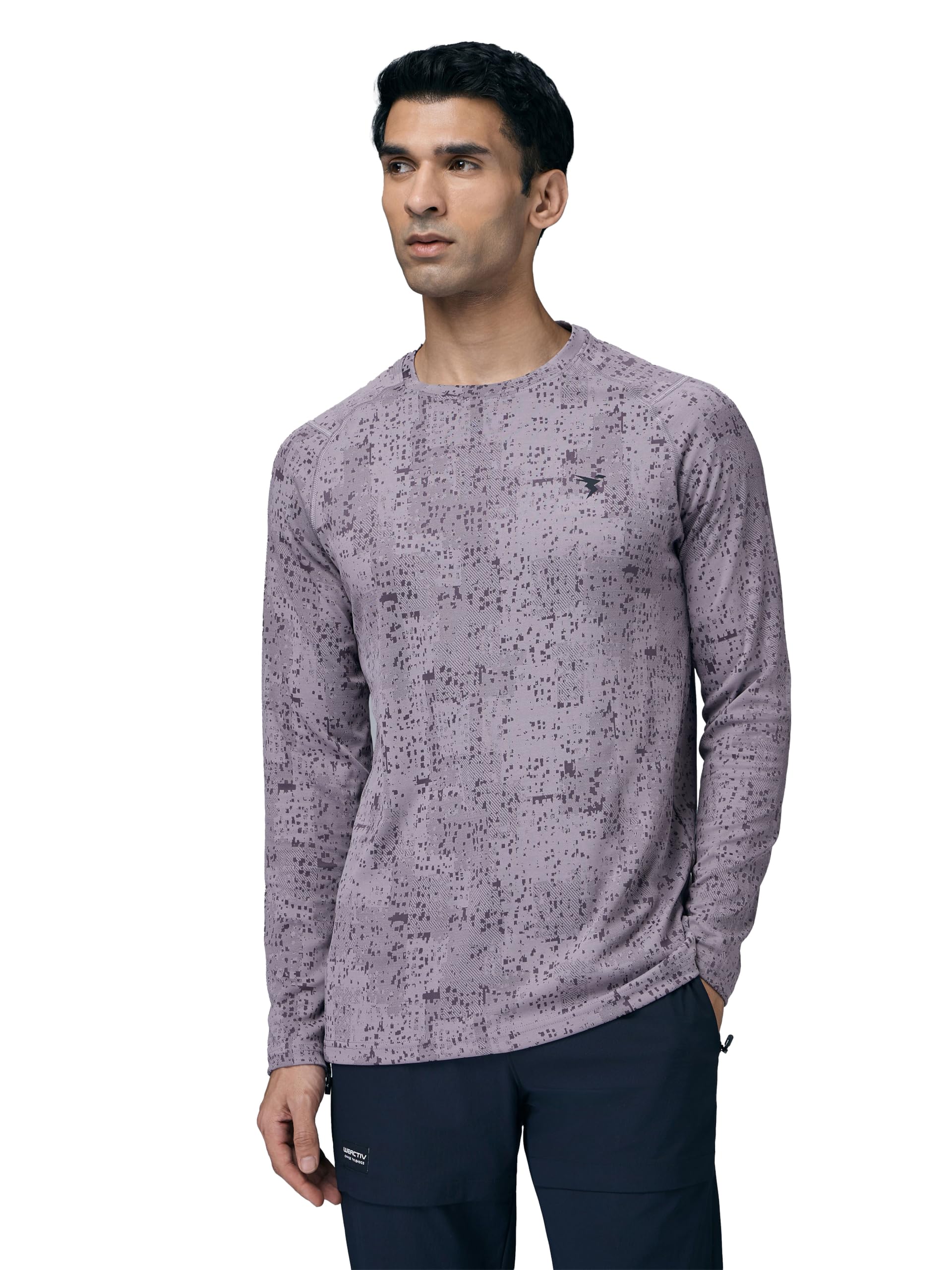 technosport Men's Slim Fit Jacquard Round Neck Full Sleeve Sports T-Shirt with Doublecool-picture-53