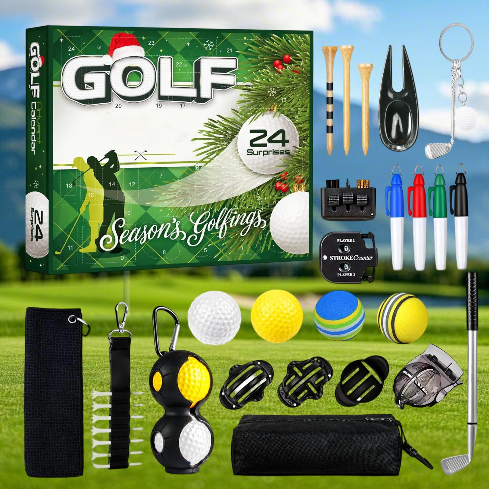 Świąteczny Golf Adwent 24 Dni Akcesoria Treningowe Do Sportów Z Piłką