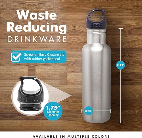 Miniatura 3 de Botella de agua de acero inoxidable (24 oz) de capacidad