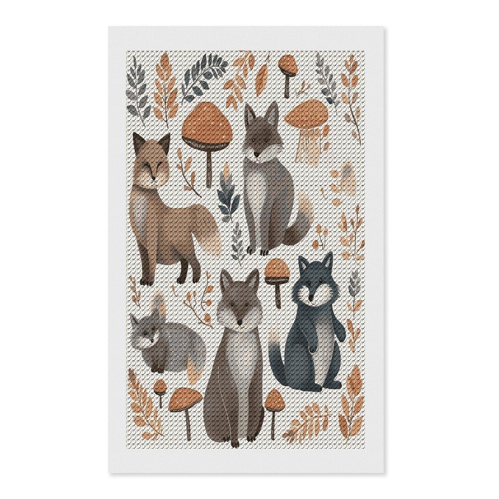 FekiLoot Woodland Raccoon Animals Diamond Art Kits for Adults Diamond Painting Kits for Beginners DIY Diamond Art Kits Round Full Drill Diamond Dot Gem Painting for Home Wall Decor Gift 12"x20"