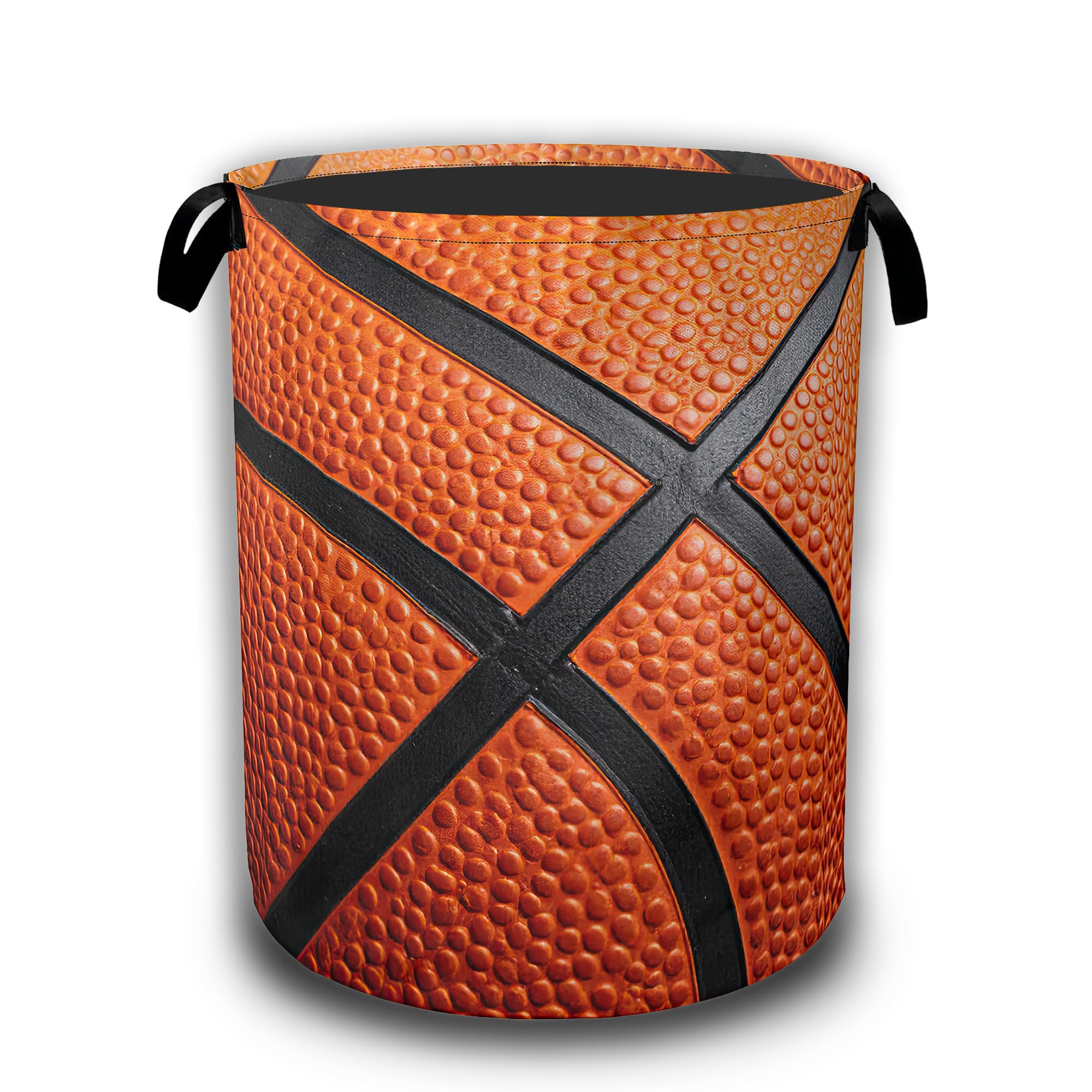 Laundry Hamper,Basketball Laundry Baskets,Waterproof Oxford Cloth Toy Storage for Bedroom,Bathroom,Nursery,16x20.8 Inch