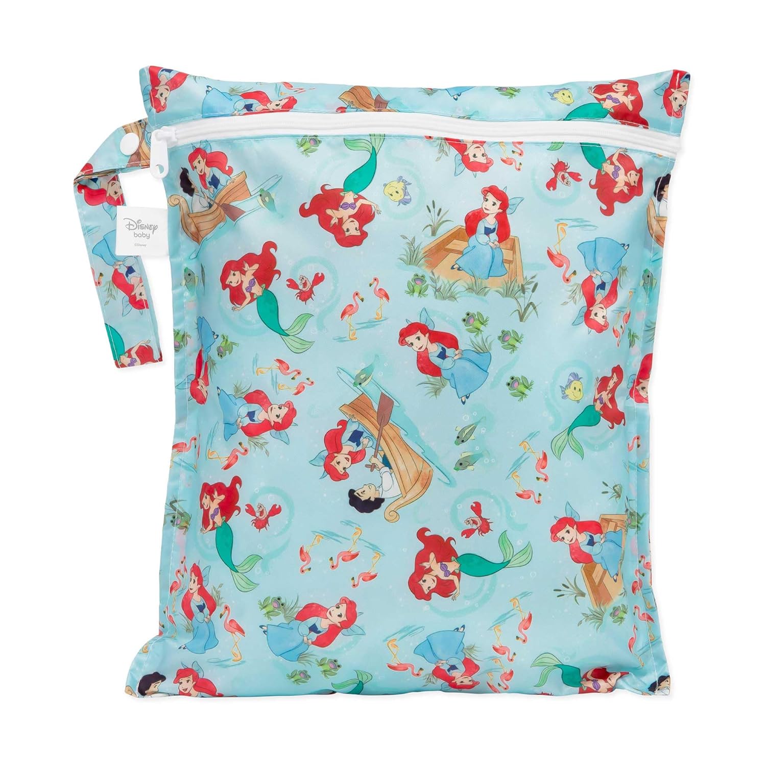 Bumkins Disney Ariel Waterproof Wet Bag for Baby, Travel, Swim Suit, Cloth Diapers, Pump Parts, Pool, Beach, Gym Clothes, Toiletry, Hook to Stroller, Daycare, Zipper Reusable Wetdry Packing Pouch Bumkins Disney Ariel Waterproof Wet Bag for Baby, Travel, Swim Suit, Cloth Diapers, Pump Parts, Pool, Beach, Gym Clothes, Toiletry, Hook to Stroller, Daycare, Zipper Reusable Wetdry Packing Pouch