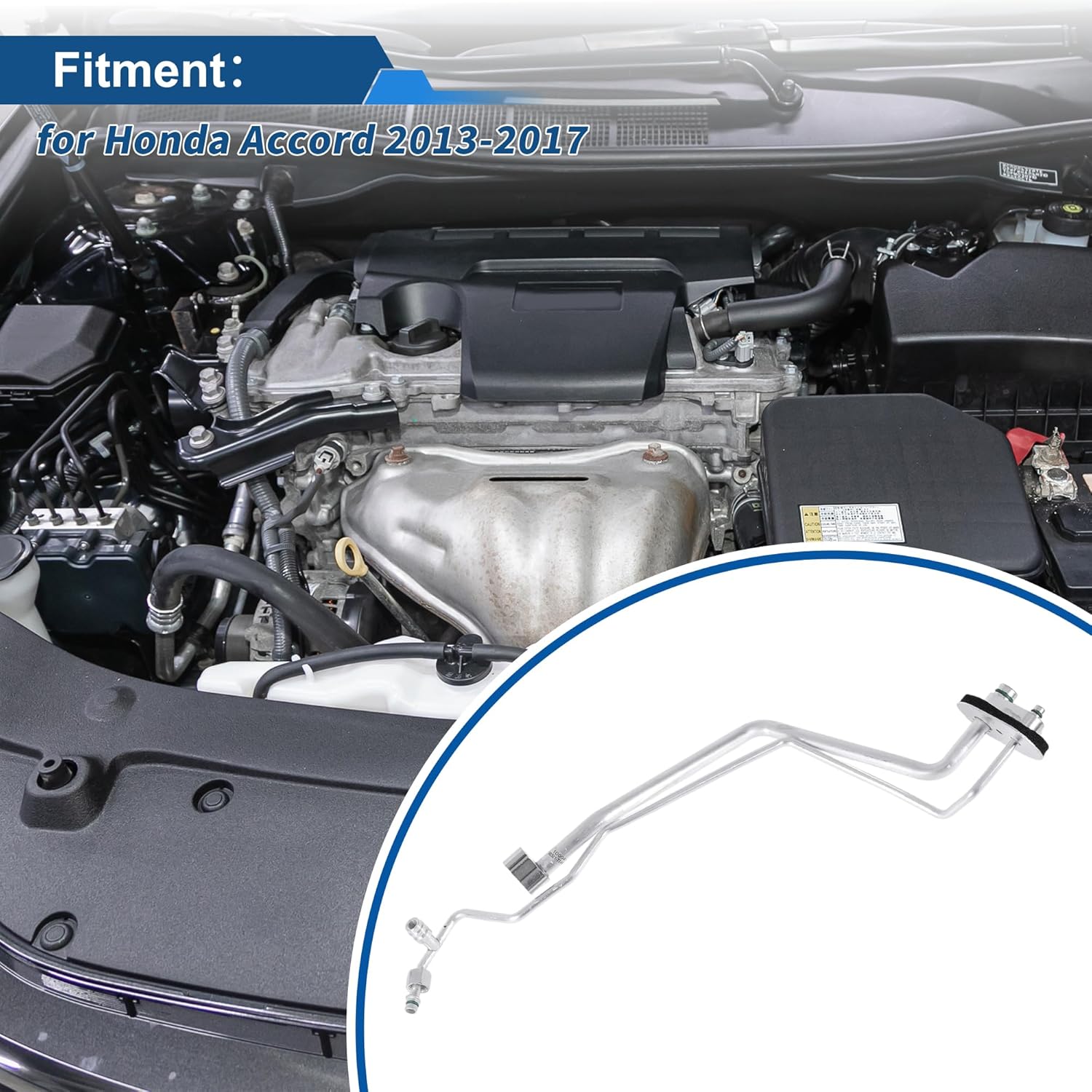 A/C Refrigerant Liquid Hose for Honda Accord 2013-2017 Pressure Hose Air Conditioning Pipe Line No.80321T2JH01 Rubber Iron