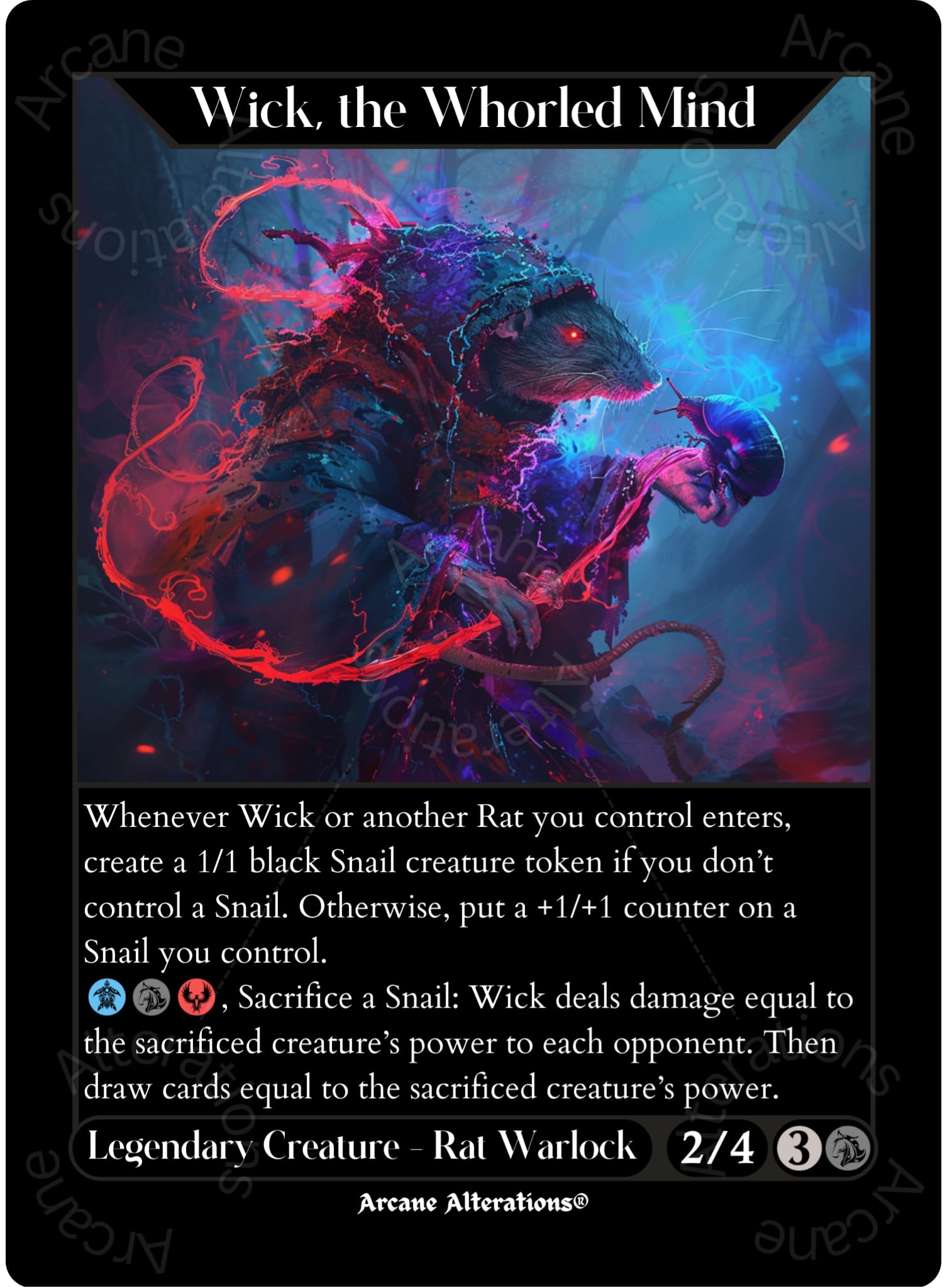 Amazon.com: Wick, The Whorled Mind Altered Art Custom Proxy Card : Toys &  Games