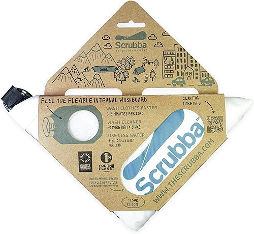 Miniatura 7 de Scrubba Bolsa de lavado intacta, lavadora portátil, lavadora manual ecológica para viajes, camping, ropa de bebé, artículos esenciales de viaje,