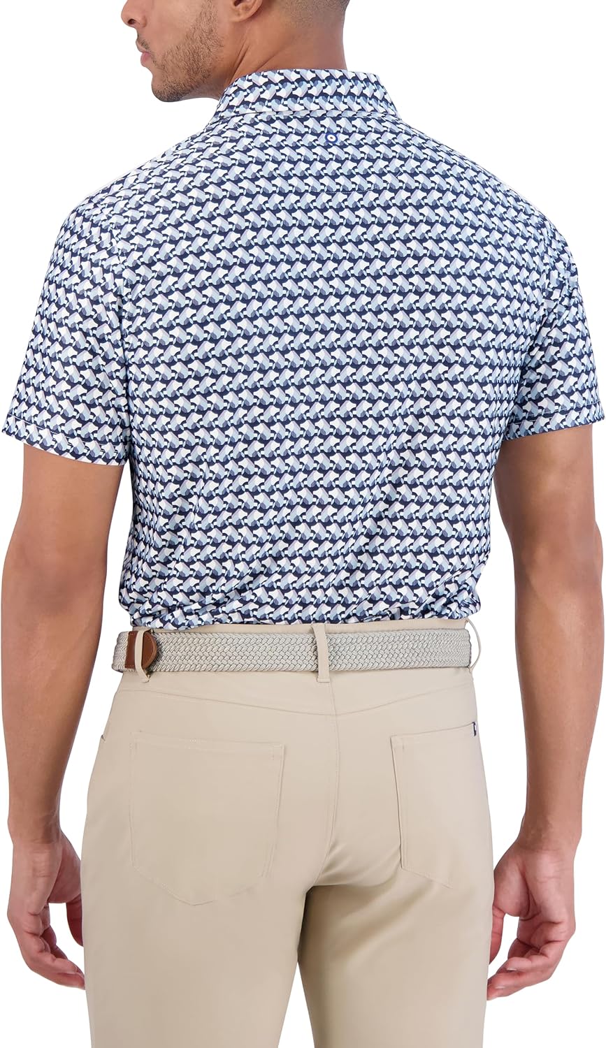 Ben Sherman Men's Short Sleeve Printed Tech Sports Fit Polo Top - Image 3