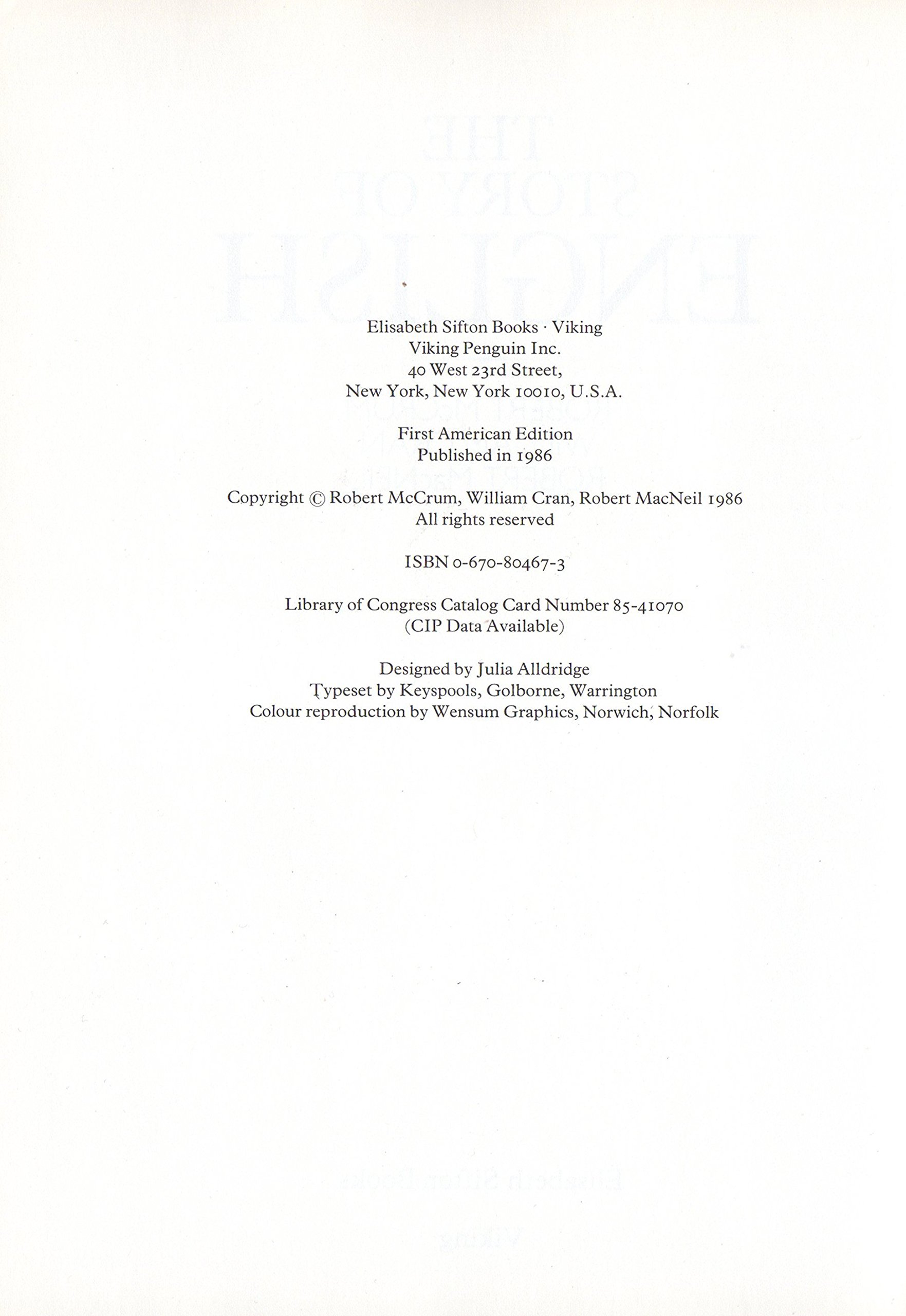 The Story of English McCrum, Robert; Cran, William and MacNeil, Robert - PT01