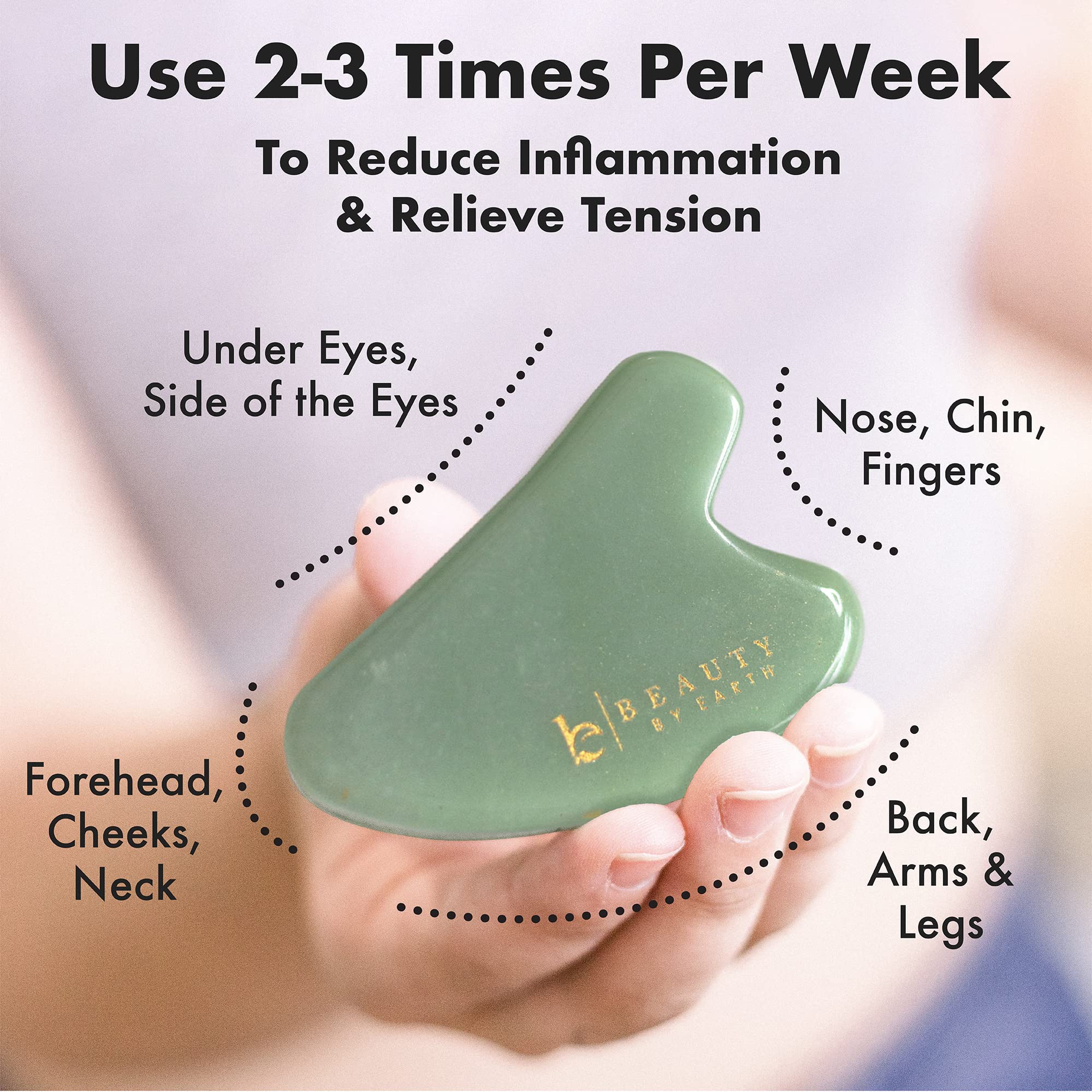 Jade Gua Sha Stone Face Sculpting Tool, Guasha Tool for Face, Gua Sha