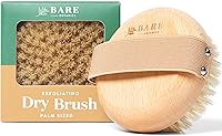 BareBotanics Dry Body Brush for Lymphatic Drainage | Natural Boar Bristles, Ergonomic Strap, Gentle Exfoliation & Circulation Boost